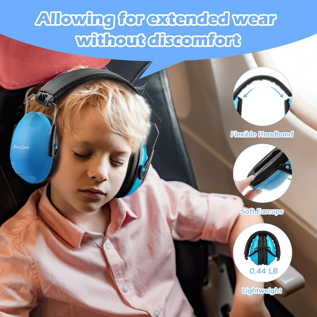 ProCase Ear Defenders for Children/Toddlers 3-16 Years SNR 27dB -Purple