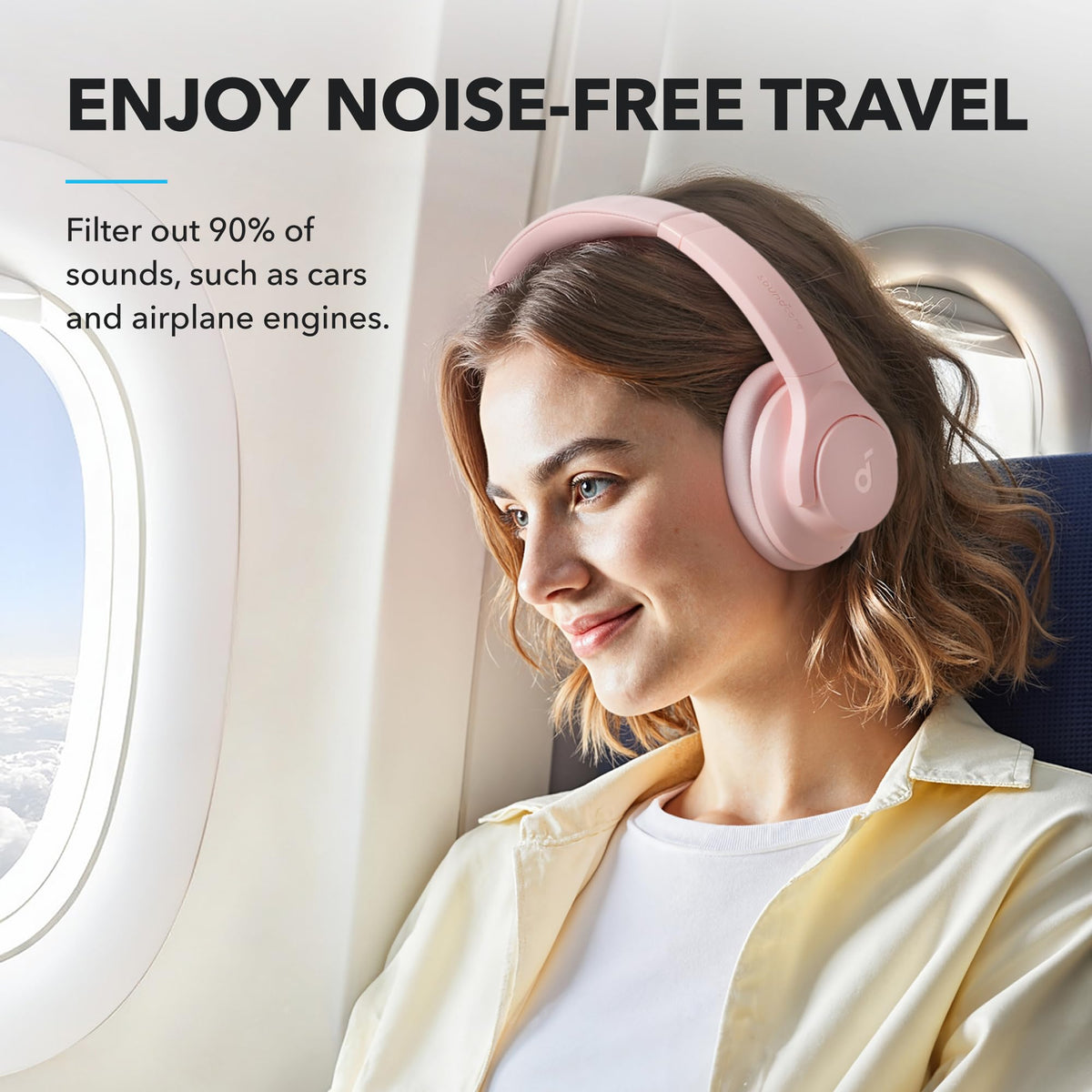Soundcore by Anker Q20i Headphones with Protective Case, Blue, Bundle