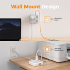 TESSAN PD 20W Surge Protector Extension Cord 5Ft, Flat Plug Power Strip