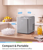 Comfee 33lbs Countertop Bullet Ice Maker, Self-Cleaning, with Ice Scoop