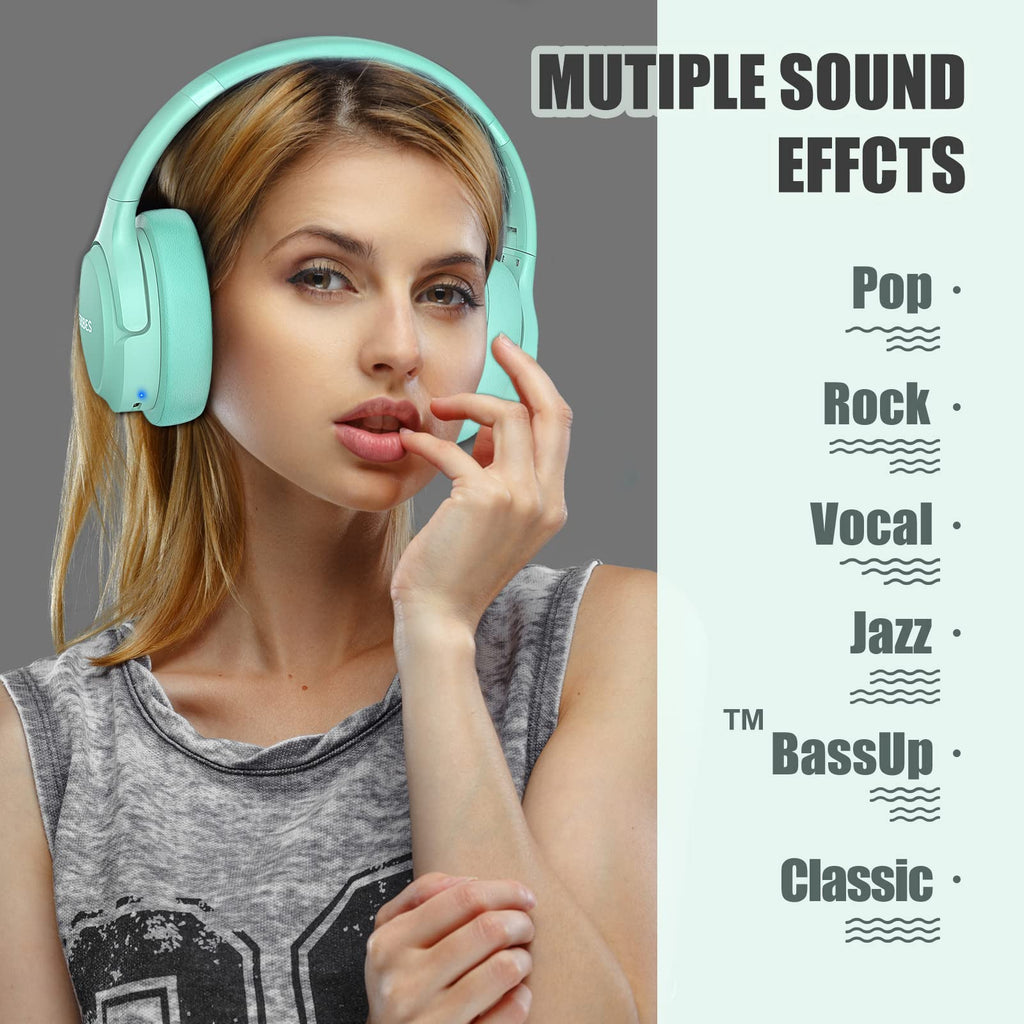 BERIBES Bluetooth Headphones Over Ear Wireless HiFi Stereo Headsets 65H 6EQ