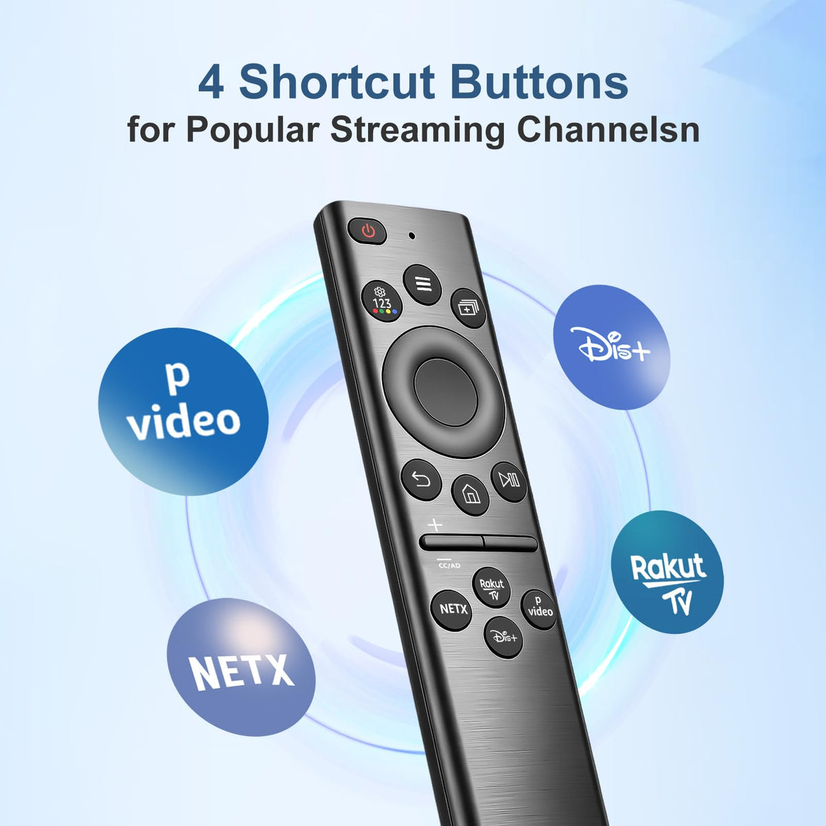2 Pack Universal Remote for Samsung TV Remote Control with Prime Video, Netflix, Rakute TV Button, Samsung Remote Controls for Smart TV LCD UHD LED Hdtv QLED 3D 4K 8K TVs All