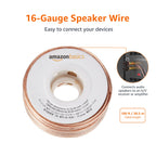 Amazon Basics 16-Gauge Speaker Wire Cable, Polarity Marked, 50 feet, Transparent