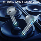 Wireless Earbuds, Bluetooth 5.4 Ear Buds, LED Power Display, 6D Bass Stereo