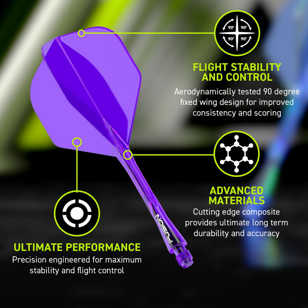 WINMAU | Fusion Integrated Dart Flights & Dart Stems | No.2