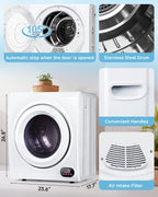 Feelfunn 850W Portable Clothes Dryer with 4 Automatic Drying Modes