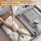 Portable Mini Washing Machine, Rechargeable Underwear Washing Machine Makeup Brush Cleaner Machine Small Clothes Mini Washer for Home, Hotel, Travel and Camping (Cream)