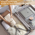Portable Mini Washing Machine, Rechargeable Underwear Washing Machine Makeup Brush Cleaner Machine Small Clothes Mini Washer for Home, Hotel, Travel and Camping (Cream)