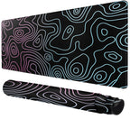 Rcege Large Gaming Mouse Pad Extended Desk Mat with Non Slip Stitched Edge