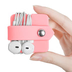 Portable Electronic Device Cover Cord Organizer for Earphones, Yellow