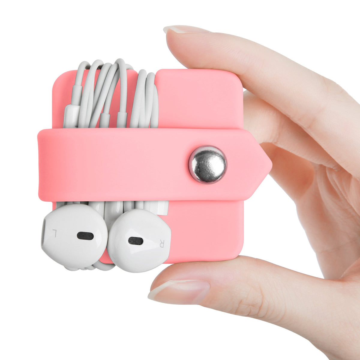 Portable Electronic Device Cover Cord Organizer for Earphones, Yellow