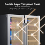 Yeego Beverage Refrigerator - 24 inch 180 Cans Beer Cooler with Glass Door