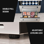 Antarctic Star 18L Mini Fridge Cooler 24Can, Beverage Refrigerator with Quiet Compressor, LED Light,Freestanding Small Fridge with Electronic Temperature Control for Home and Bar(40-61 ℉)
