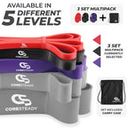 Coresteady Pull Up Bands & Resistance Bands - Heavy Duty Loop Band for Men & Women - Build Fit Power & Muscle - Training, Fitness Assist Pull Ups & Gym Exercise