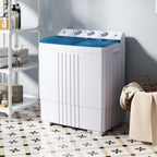 Giantex Portable Washing Machine, 20lbs Capacity, 12lbs Washer and 8lbs Spinner, Compact for Apartment RV, Gray & White, GX20313-PE