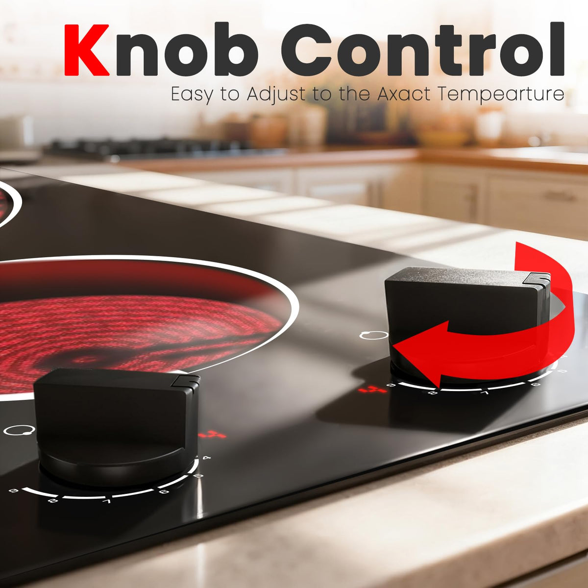 2 Burner Electric Cooktop 110V 2000W Countertop or Built-in