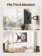 monTEK Full Motion Small TV Wall Mount for 13-43 Inch TVs up to 44 lb