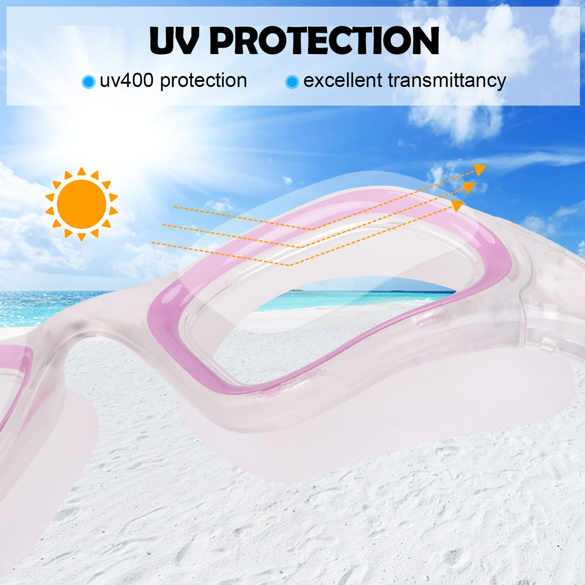 Winline Adult Swimming Goggles,Open Water Goggles Swimming Anti Fog UV Protection No Leakage Clear Vision Easy to Adjust for Adults Men Women Teenagers
