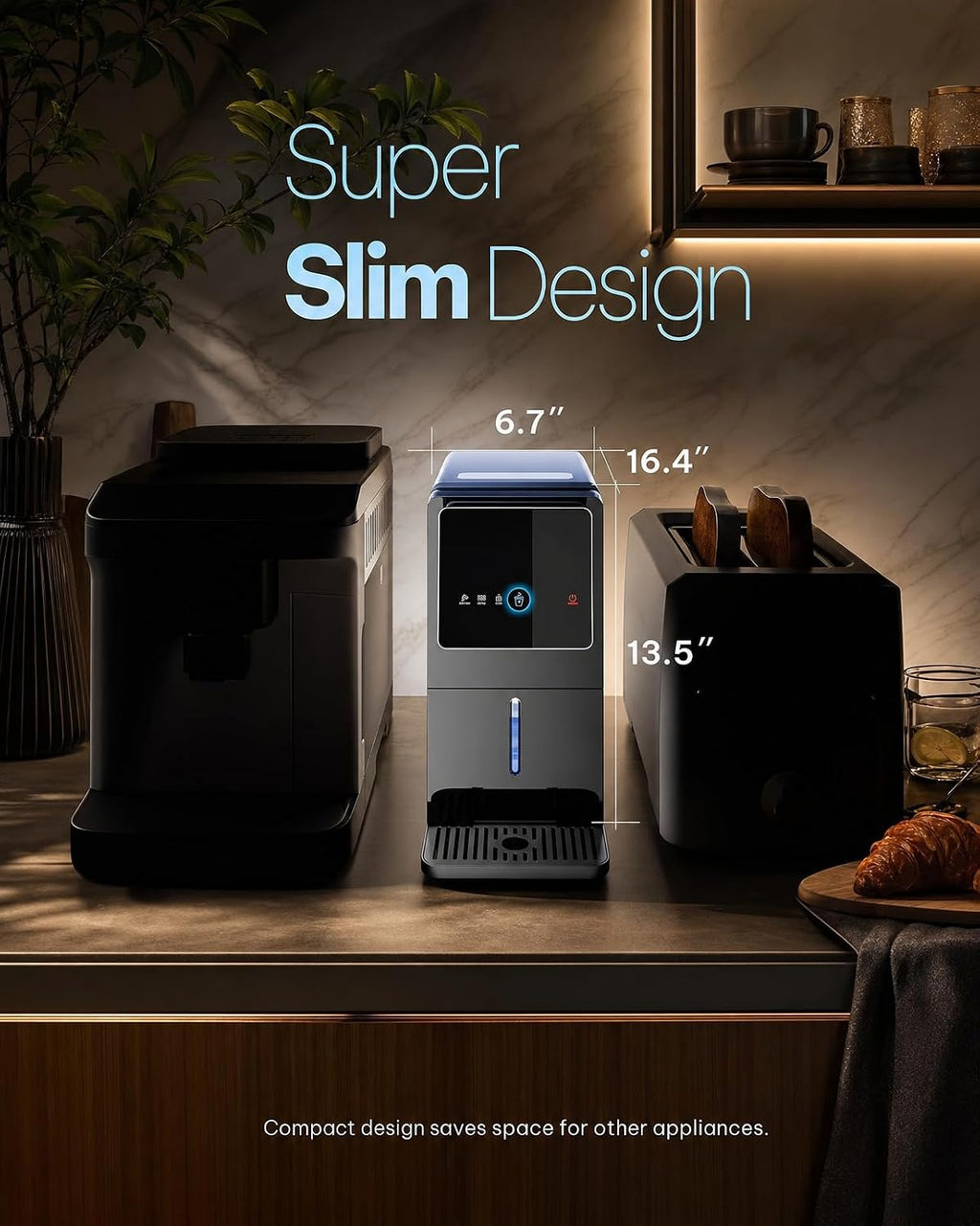 Silonn Countertop Nugget Ice Maker, Self-Dispensing Ice Machine with Auto Drop Ice, Self-Cleaning, 40 lbs/24H Soft Chewable Ice for Home, Kitchen and Parties