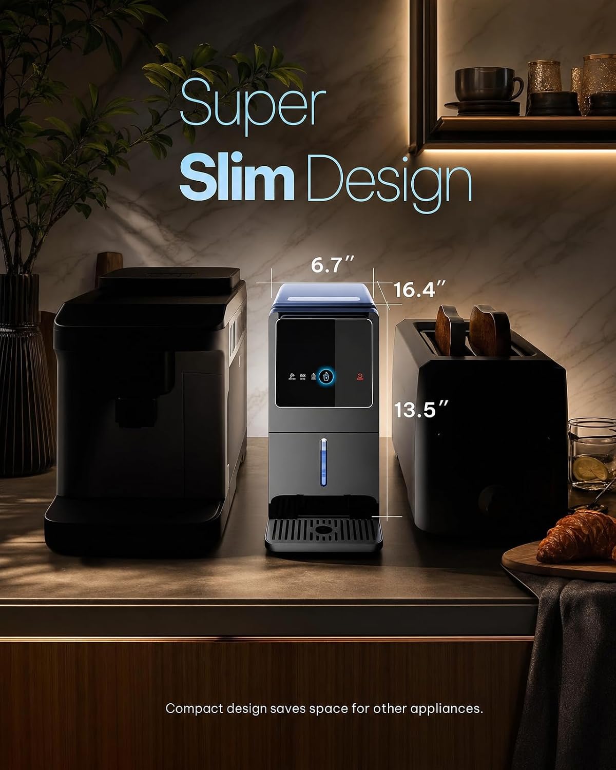 Silonn Countertop Nugget Ice Maker, Self-Dispensing Ice Machine with Auto Drop Ice, Self-Cleaning, 40 lbs/24H Soft Chewable Ice for Home, Kitchen and Parties