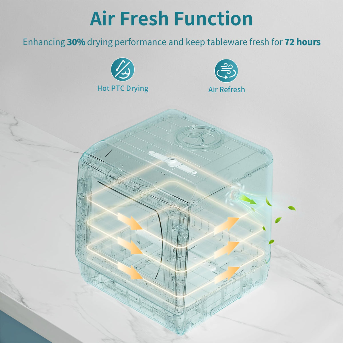 AIRMSEN Portable Countertop Dishwasher, No Hookup Needed