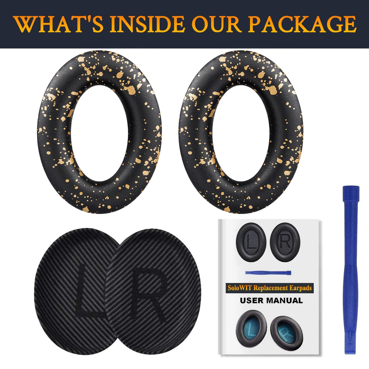 SoloWIT Earpads for Bose QC35 & QC35 ii - Brilliant Blue