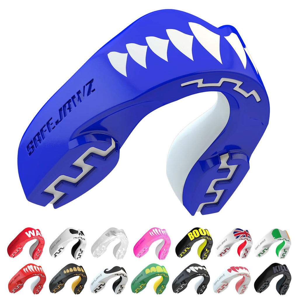SAFEJAWZ Mouth Guard, Adult & Junior Dual Layer Gum Shield with Case