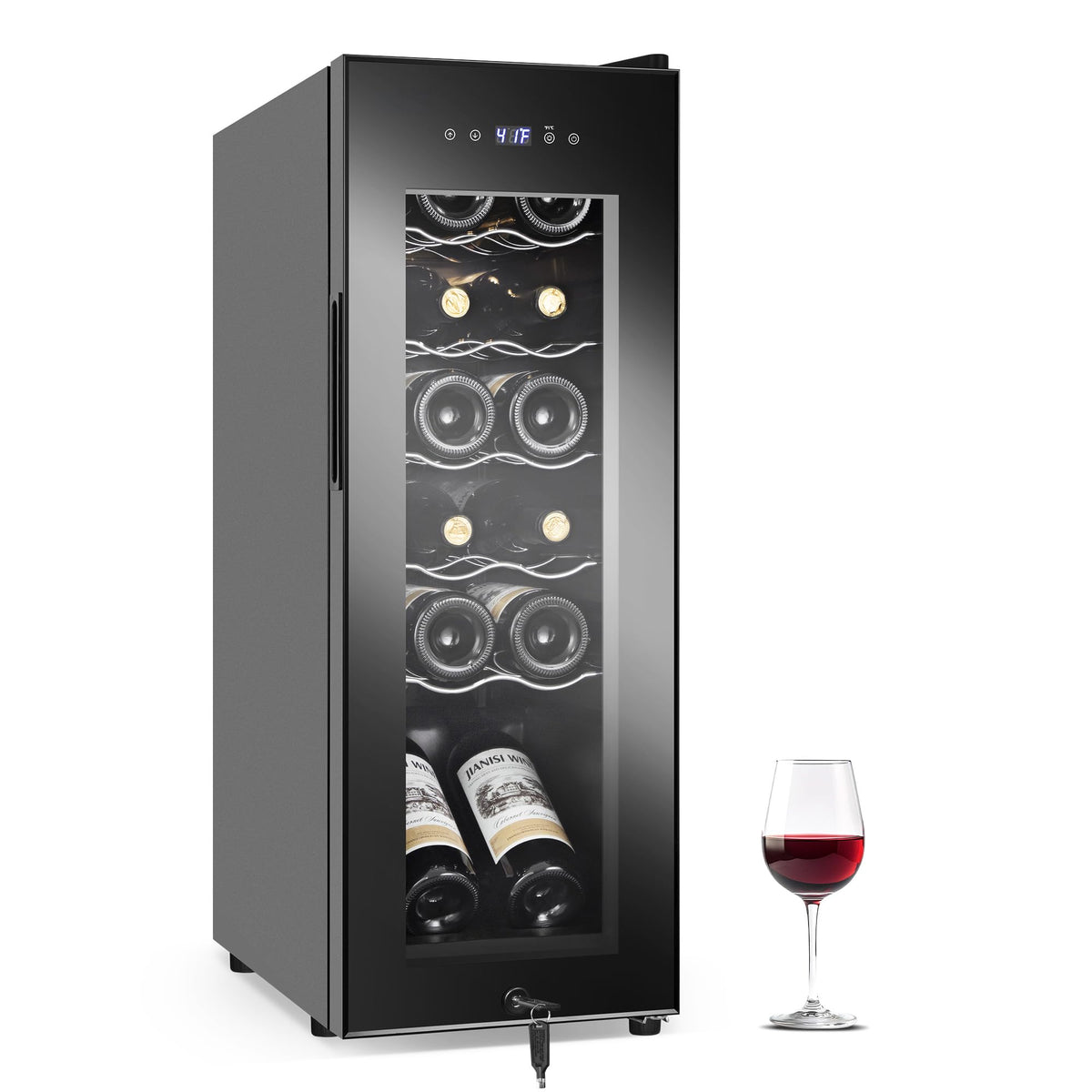 24" Dual Zone Wine and Beverage Refrigerator, Under Counter with Glass Door