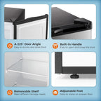 Kismile Small Freezer Upright, 3.0 Cu.ft Mini Freezer, Stainless Steel