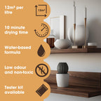 Furniture Clinic Wood Stain (Dark Oak) – Fast Drying, Highly Concentrated, and Easy-to-Apply Wood Stain for All Indoor & Outdoor Wood – Water Based & Non-Toxic – 250ml