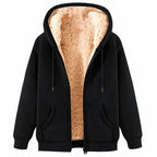 Teddy Fleece Mens Hoodies Sherpa Lined Fuzzy Jacket with Pockets Full Zip Hooded Adjustable Sweatshirts Winter Warm Jumper Coat Outwear Thermal Outfits Clothing