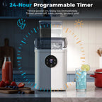 Electactic Countertop Ice Maker, 12 Square Ice Cubes in 13 Mins, 26Lbs/Day