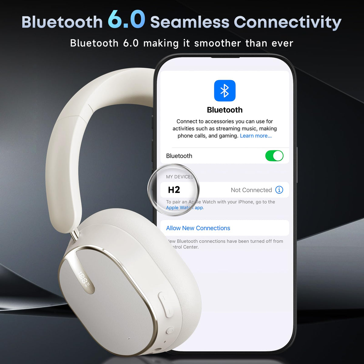 Hybrid Active Noise Cancelling Bluetooth Headphones Wireless Headphones