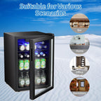 Antarctic Star Beverage Refrigerator Cooler 68 Can, Mini Fridge with Glass Door for Beer Drinks Wine,Freestanding Small Fridge with Electronic Temperature Control for Home and Bar,1.7 cu.ft