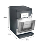 FRIGIDAIRE Gallery Countertop Crunchy Chewable Nugget Ice Maker, 33lbs per Day, Auto Self Cleaning, Grey