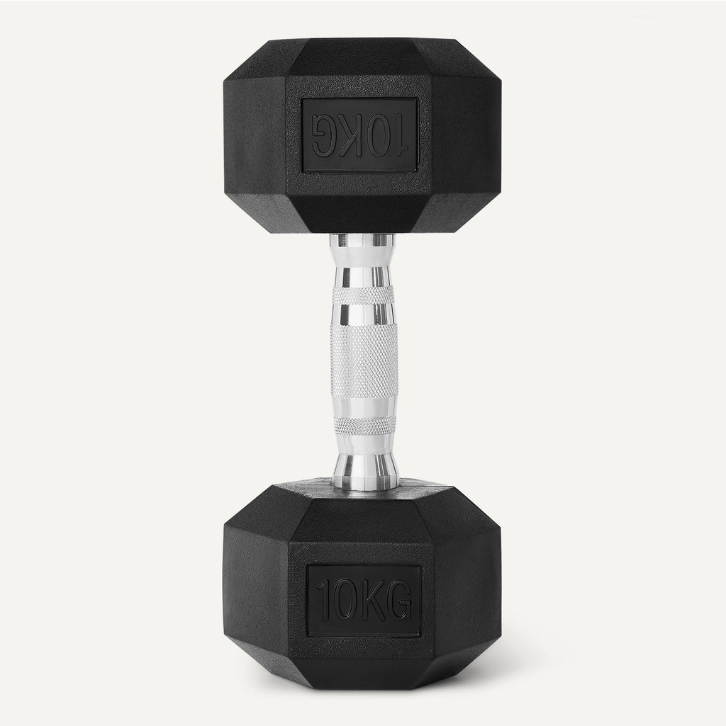 Amazon Basics Rubber Encased Hex Dumbbell Weights Set