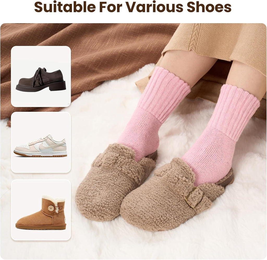 Niorasen Women's Thermal Socks, 3 Pairs Full Cushioned, Cosy Gift Winter