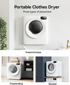 1.5 Cu. Ft. Protable Clothes Dryers with LED Control