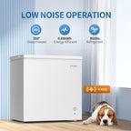 BANGSON 3.5 Cu.Ft Chest Freezer for Apartment, White