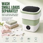 Portable Washing Machine【Upgraded 20L Capacity・3 Modes Deep Cleaning・1-Year Free Replacement】Foldable Mini Washer and Dryer, Small Washing Machine for Travel, Dorms, RVs, Camping (Green)