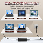 65W USB C Laptop Charger Compatible with HP Spectre Elitebook Chromebook