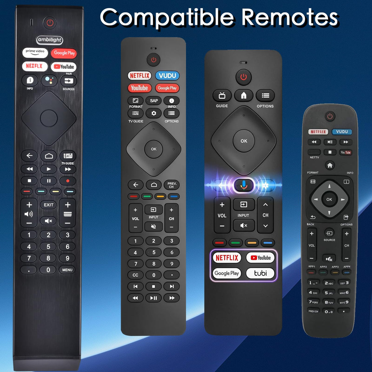 Replacement for Hisense Smart Google TV Voice Remote Control