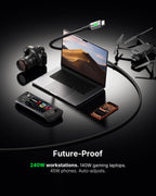 INIU 240W USB C to USB C Charger Cable, [2-Pack 2m] PD Type C Charge Cable