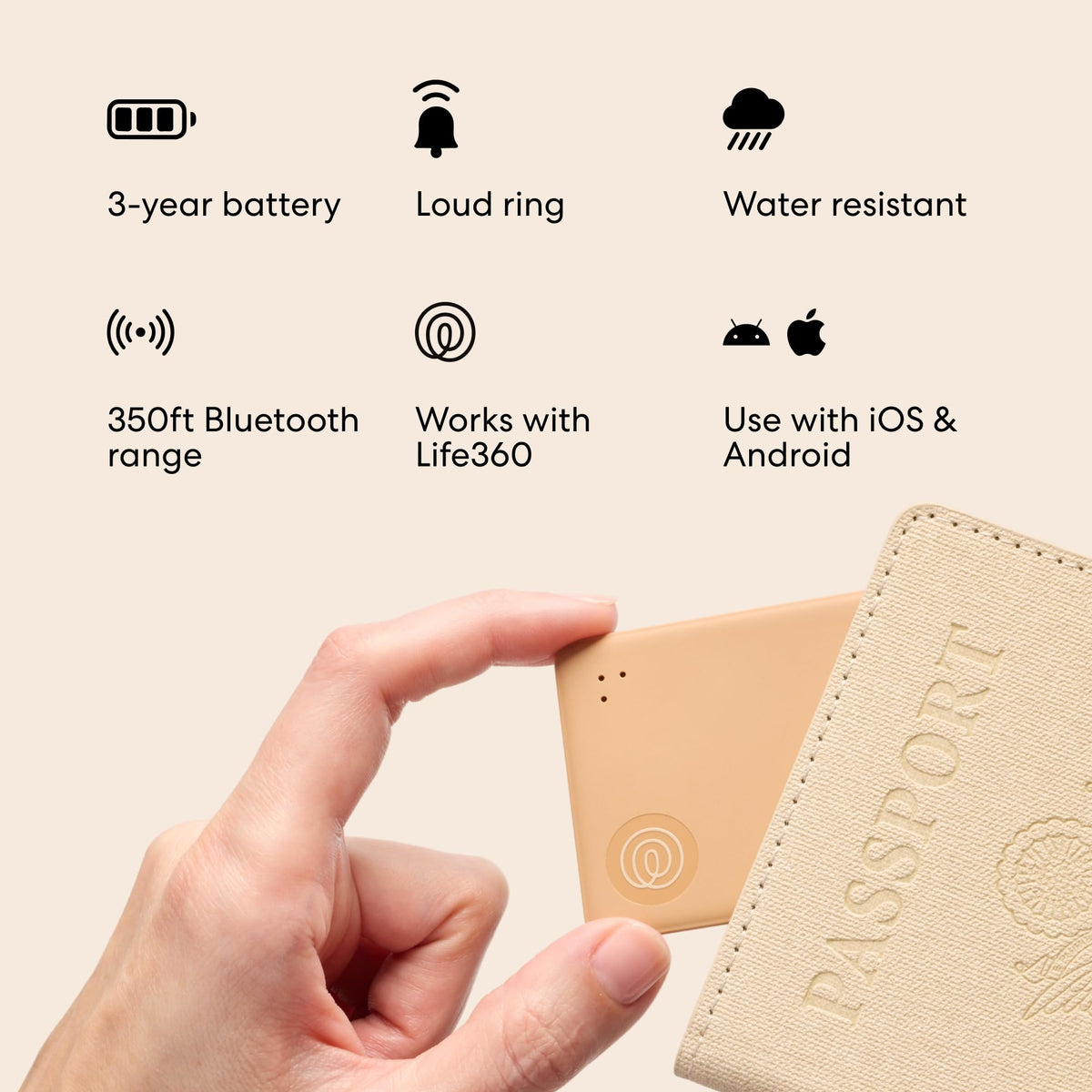 Life360 Tile Slim - Wallet Finder, Bluetooth Tracker and Item Locator for Luggage Tags, Passports and More. Both iOS and Android Compatible. Phone Finder. 1-Pack (Black)