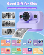Dylanto Kids Camera Instant Print,1080P Kids Instant Cameras that Print Photos,Christmas Birthday Gifts for Girls Age 3-12,Portable Toy for 3 4 5 6 7 8 9 10 Year Old Girls Boys-Blue