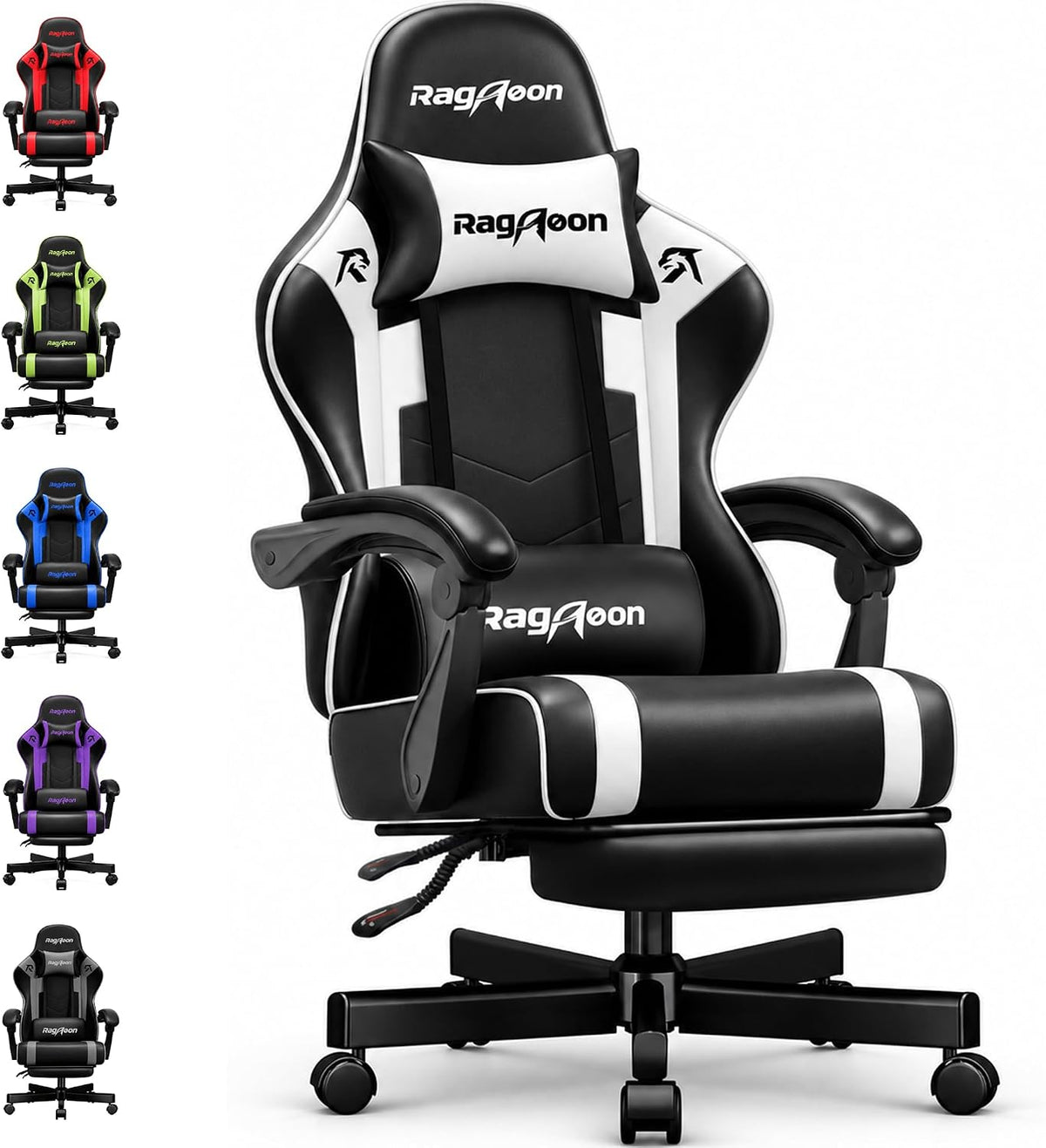 Gaming Chair for Adults, Upgraded Ergonomic Gamer Chair, Arctic Black