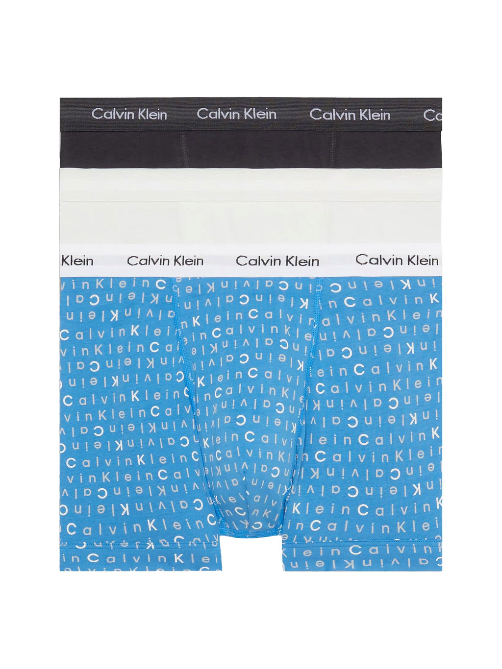 Calvin Klein Men’s 3 Pack Trunks with Logo Waistband