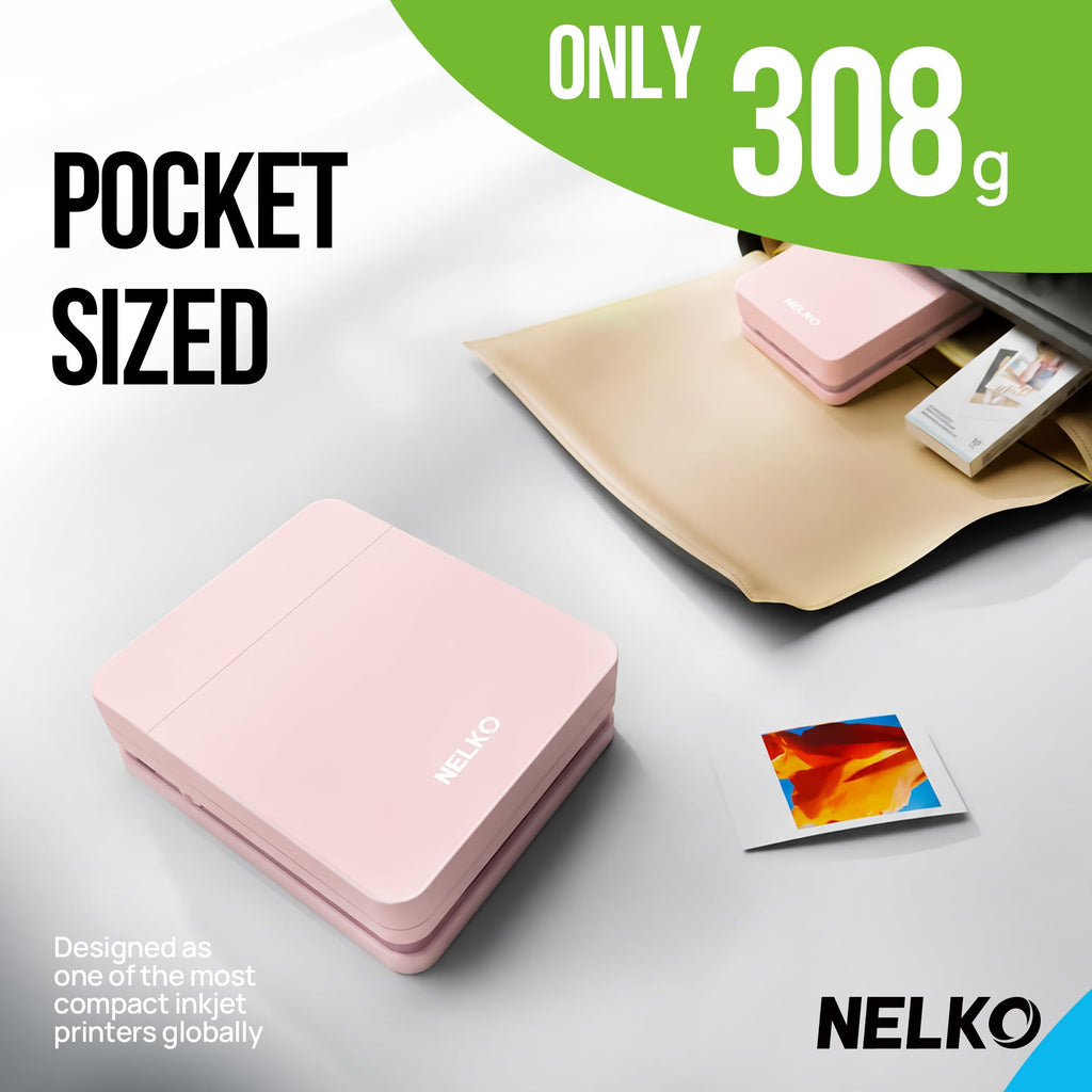 Nelko PP01 Photo Printer, 2x3 Portable Photo Printer, Mini Printer, Purple