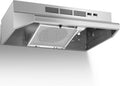 Tieasy Under Cabinet Range Hood 24 Inch, 400 CFM Stainless Steel Convertible Vent Hood with 2 Speed Exhaust Fan and Rocker Switch Control, Ducted/Ductless Kitchen Hood with Multiple Venting Options