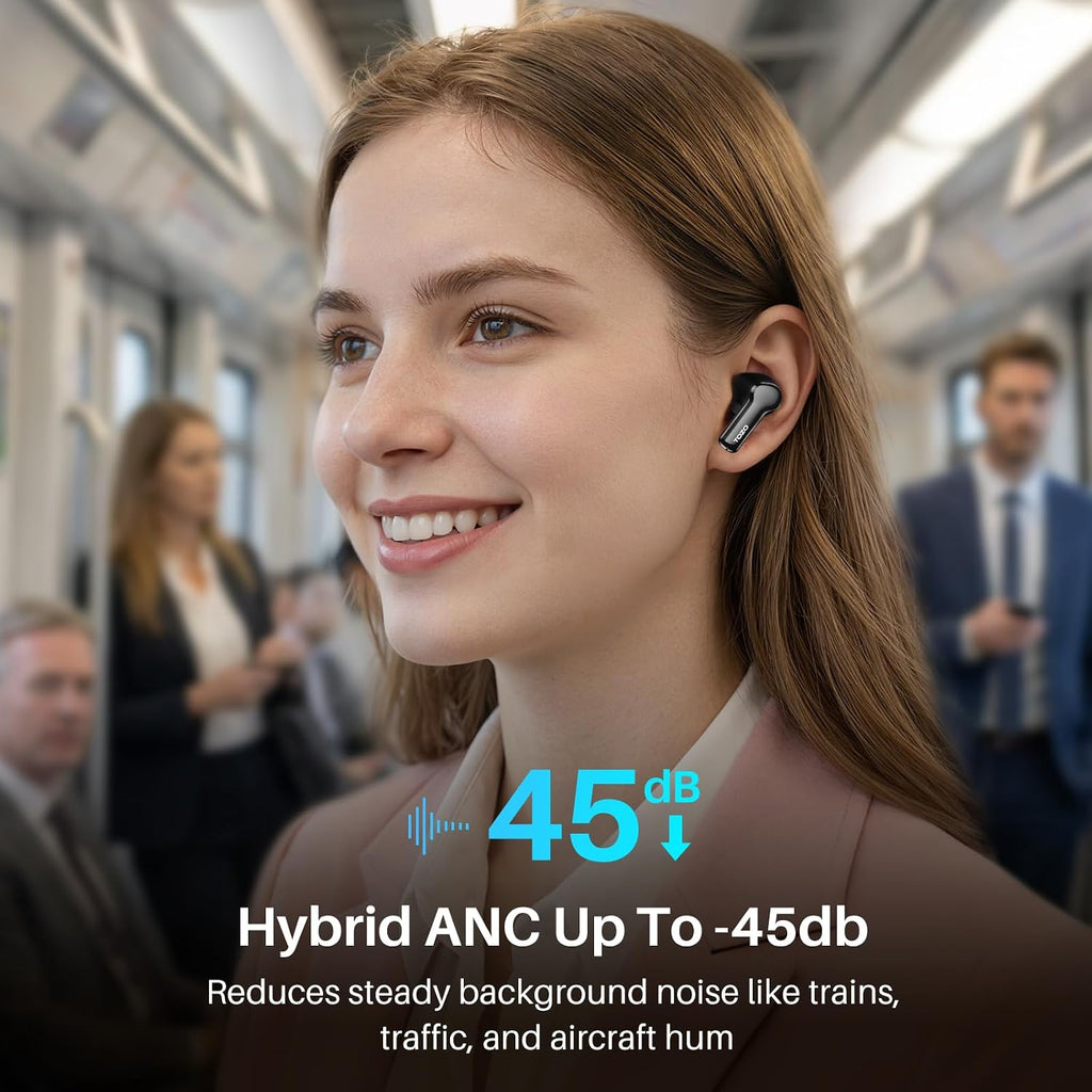TOZO Hybrid Active Noise Cancelling in Ear Wireless Earbuds, 68H Playtime
